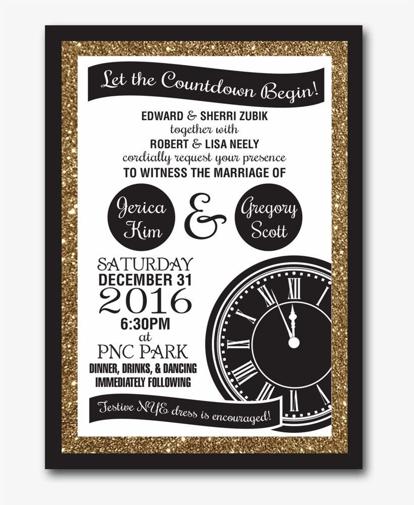 New Year's Clock - Poster, transparent png download