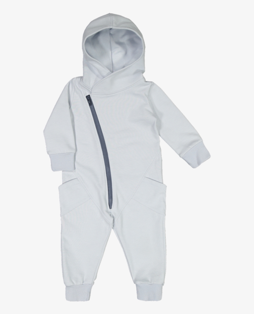 Jumpsuit, White Ice/dust Blue - Hoodie, transparent png download