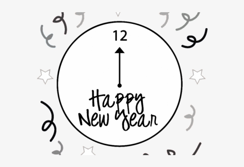 New Year Clipart Clock Free New Years Eve Clipart 2018 PNG Image