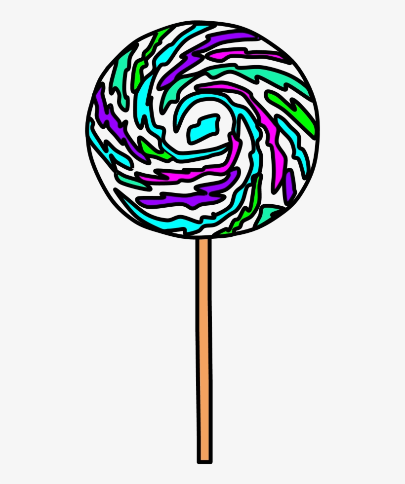Lollipop, Large, Swirl, Bright Blue, Bright Green,, transparent png download
