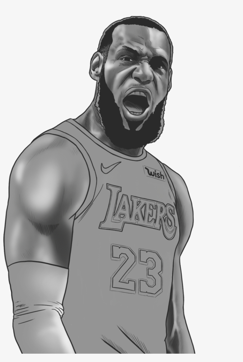 Lebron James Detail - Illustration, transparent png download