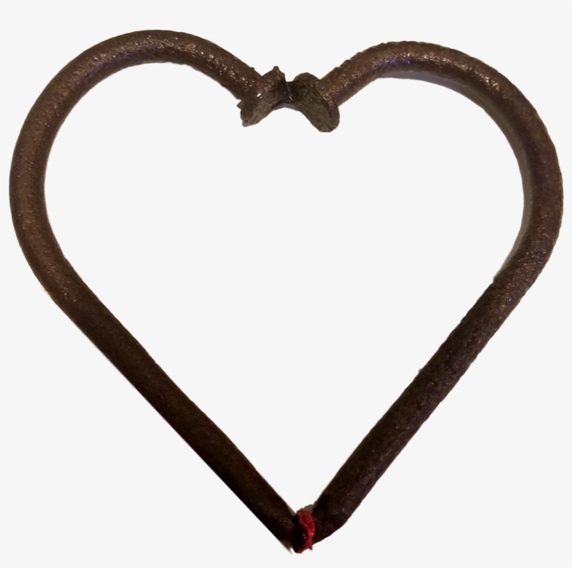 Decor Iron Heart Nails Bent To Form A Heart Wall Hanging - Heart, transparent png download