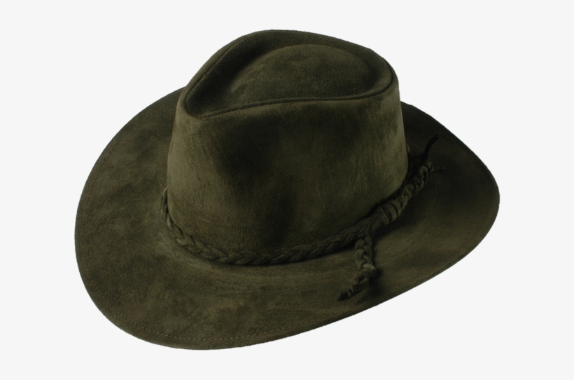 Green Fer Suede Leather Hat - Cowboy Hat, transparent png download