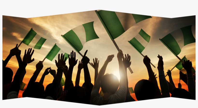 People Holding A Flag - Happy New Month Independence Day, transparent png download