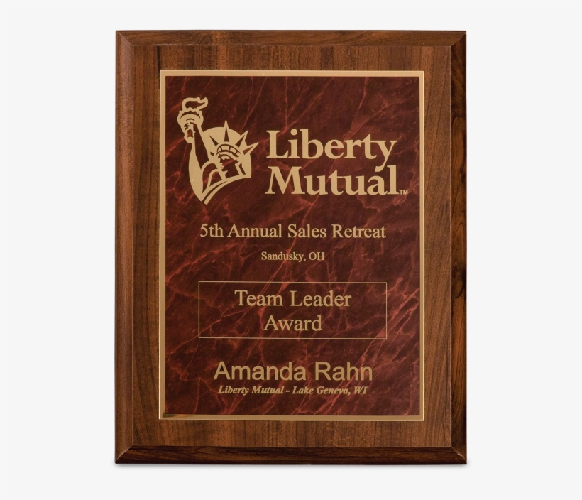 Cherry Finish Plaque With Red Marbleized Plate - Poster, transparent png download