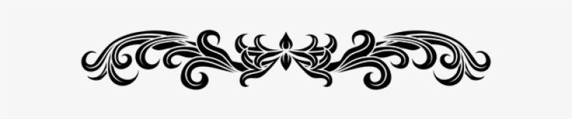 Decorative Line Black Clipart Vector Ornate Page Divider Png Png