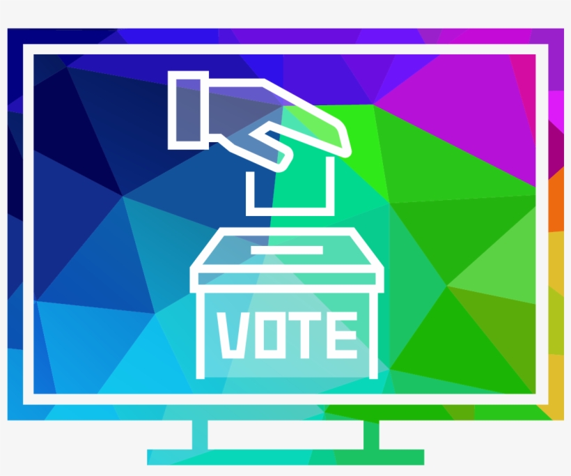 Icon Of Hand Putting Ballot In Voting Box - Graphic Design, transparent png download