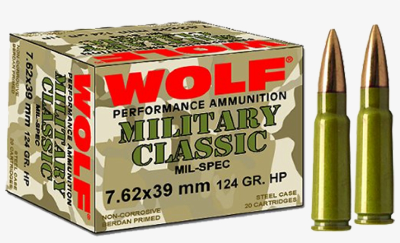 Wolf Performance Ammo Military Classic - 7.62 X39, transparent png download