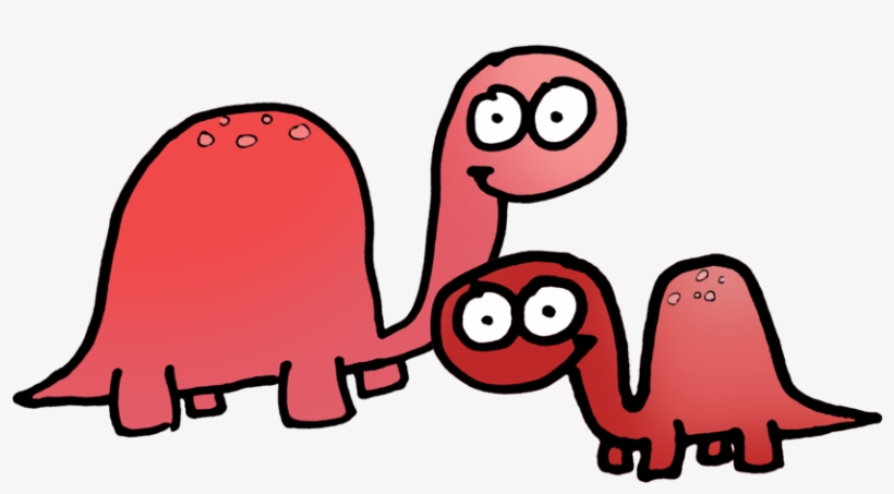 Two Cute Lil Brontosaurs - Animal Figure, transparent png download