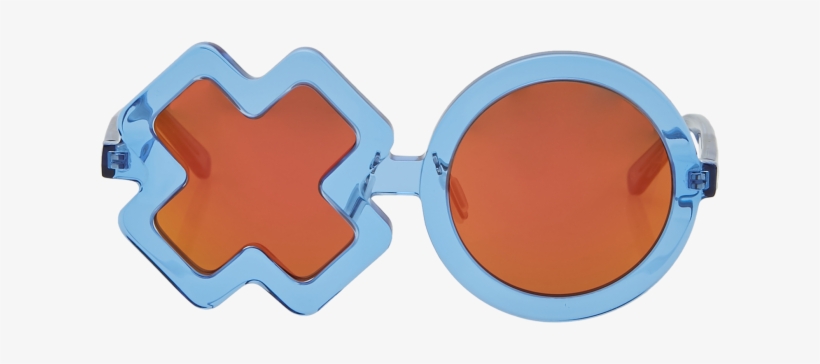 Blue Jelly Xo Sunglasses - Plastic, transparent png download