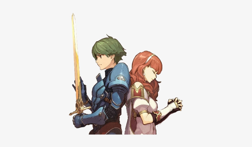 #fireemblemechoes I Made A Render Of That Alm & Celica - Cartoon, transparent png download