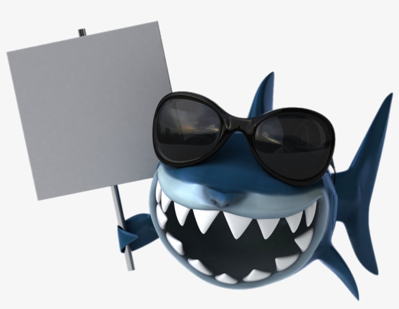 Shark Illustration Toothbrush Placards Dentistry Cartoon - Animals With Teeth Cartoon, transparent png download