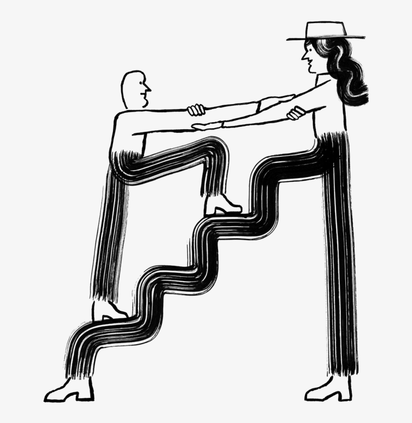 Illustration Of A Woman Helping Another Person Climb - Mailchimp We Outgrew Our Name, transparent png download