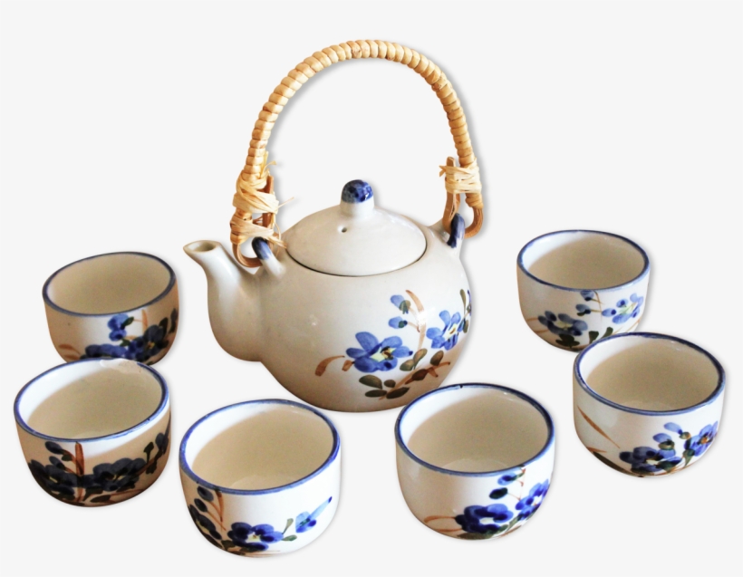6 Tea Cups - Teapot, transparent png download
