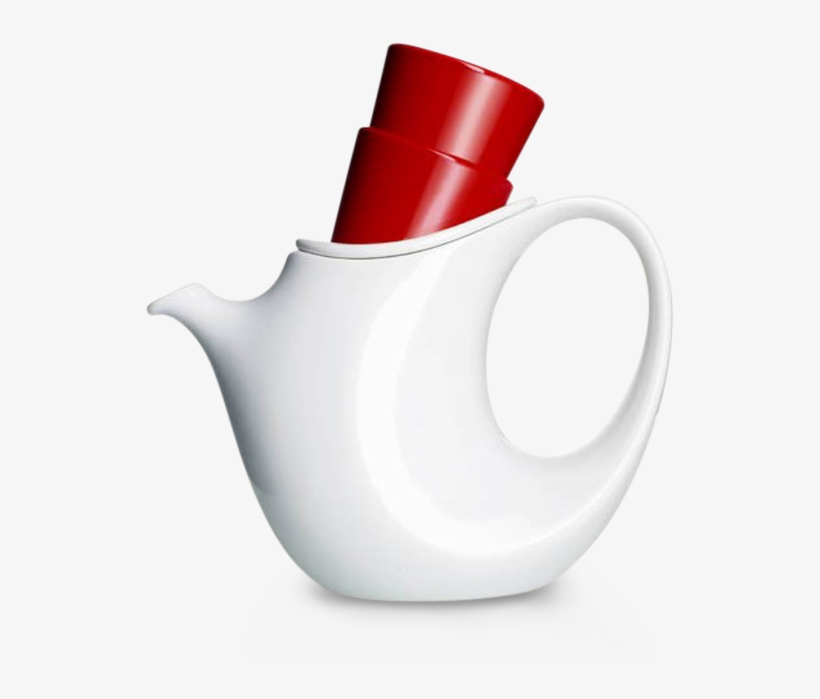 One Handed Tea Set With Two Cups-0 - Teapot, transparent png download