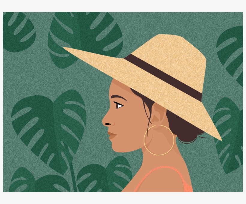 The Adventurer Woman 🌿 Leaf Character Hat Jungle Adventurer - Illustration, transparent png download