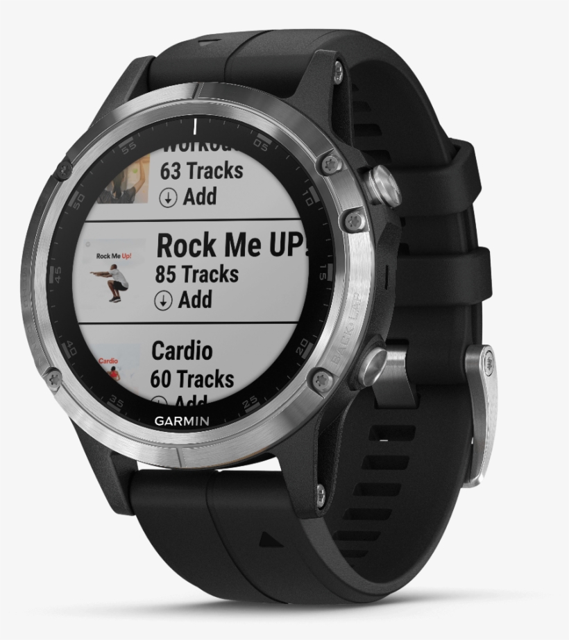 Garmin Fenix 5 Plus Silber, transparent png download