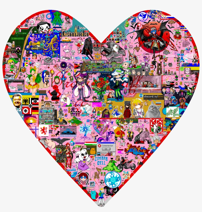 Allow Same Adjacent Colors In Lattices - Heart Collage, transparent png download