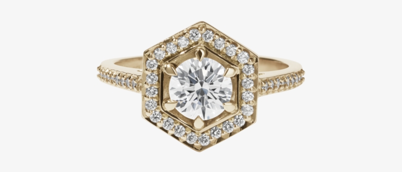 Hex Ring White Diamond - Jewellery, transparent png download