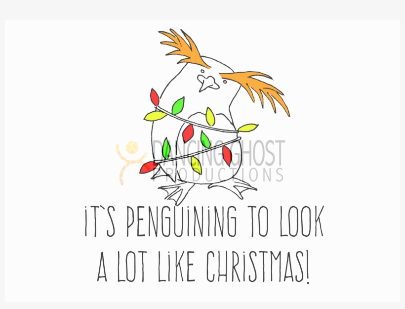 Penguin Card - Illustration, transparent png download