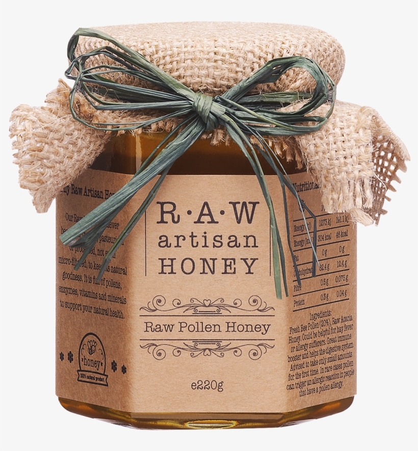 Raw Honey With Bee Pollen, 100% Natural, Pure Honey, - Chutney, transparent png download