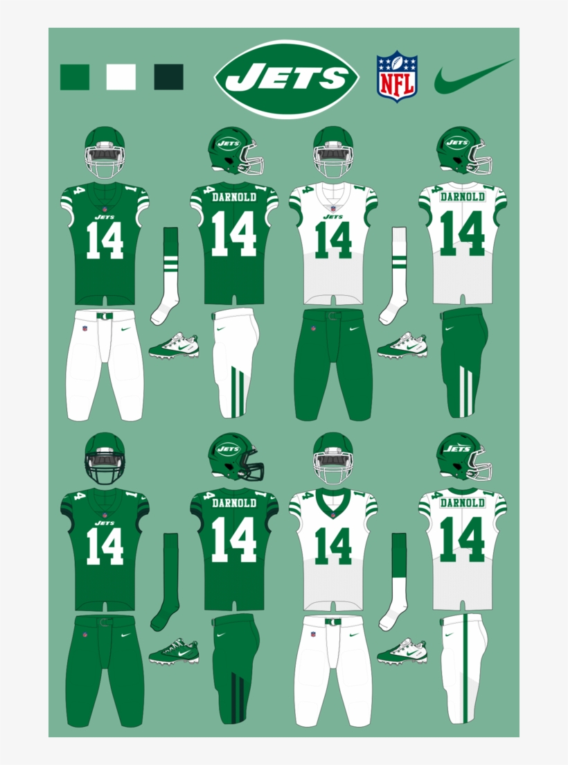 G25089-4 2 - Logos And Uniforms Of The New York Jets, transparent png download