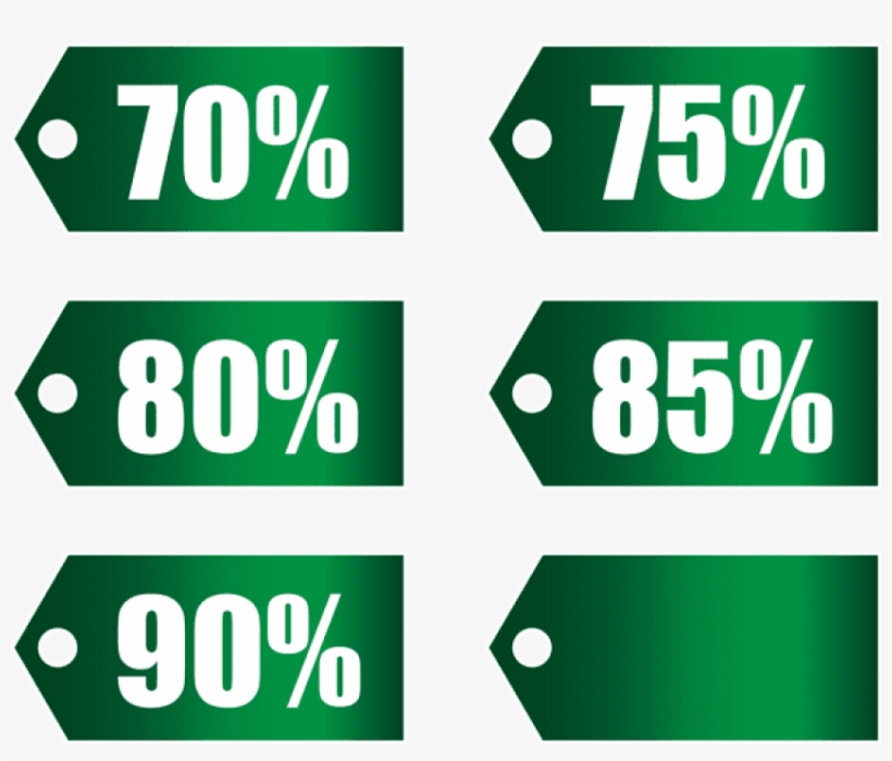 Free Png Download Green Discount Tags Set Part 3 Clipart - Discount Green Png, transparent png download