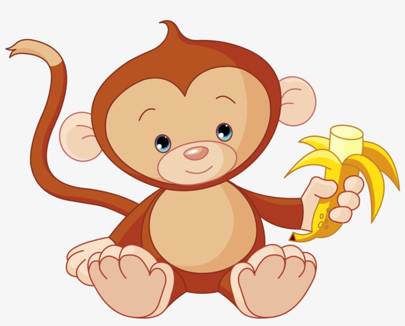 Gorilla Ape Chimpanzee - Monkey Eating A Banana Clip Art, transparent png download