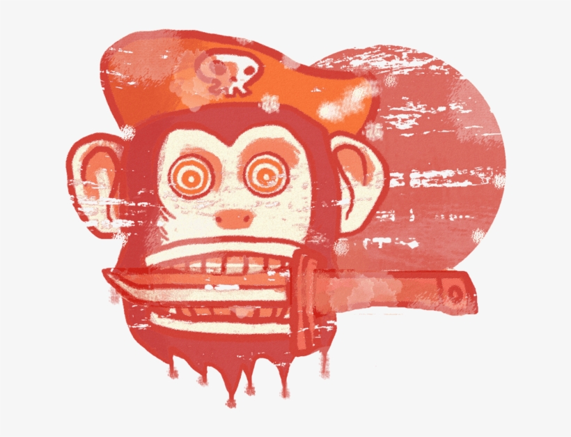 Space Pirate Monkey Grafitti Remix - Illustration, transparent png download