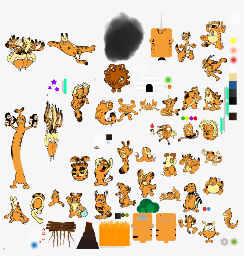 Garfemon Asset Pack Took Me About 2 Hours And 30 Min, transparent png download