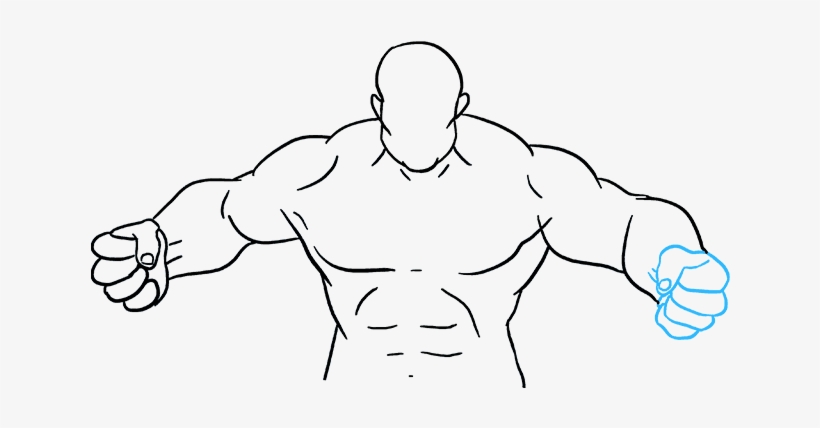 How To Draw Hulk - Line Art, transparent png download