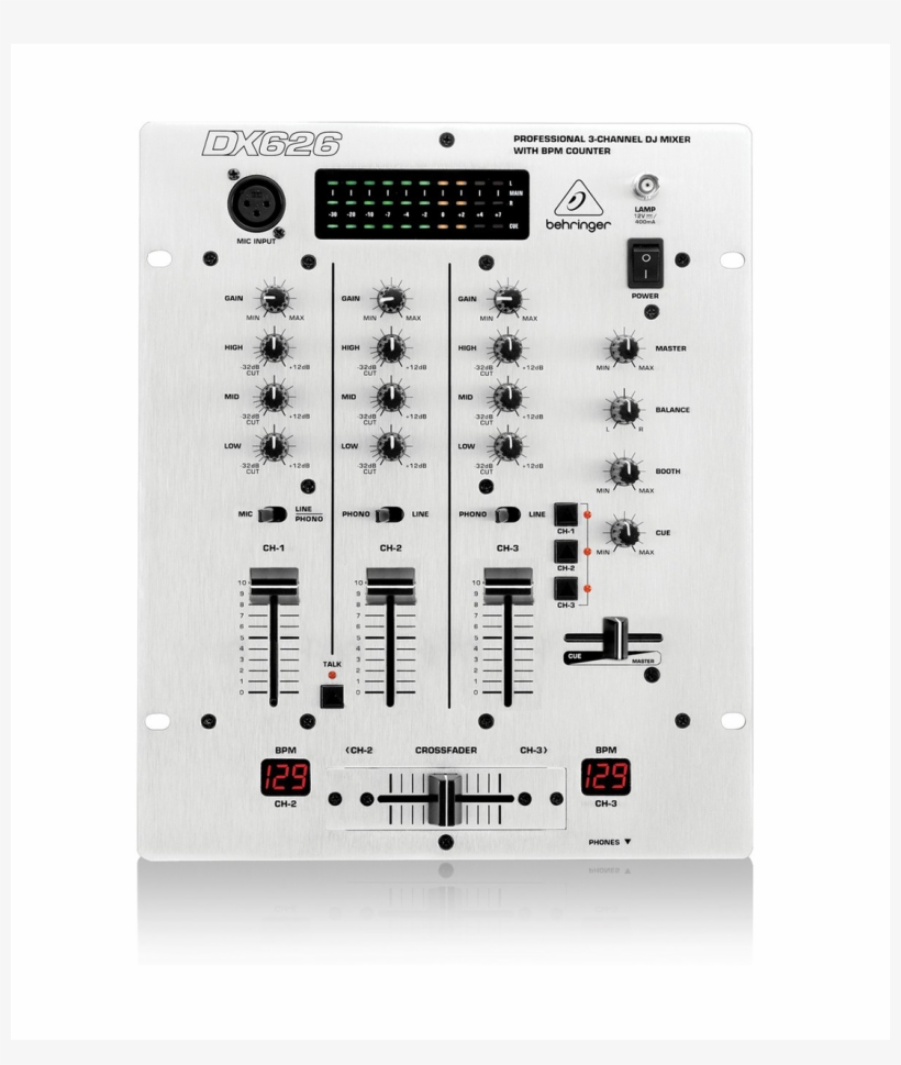 Behringer Pro Mixer Dx626 3-channel Dj Mixer - Behringer Dx626 Dj Mixer, transparent png download
