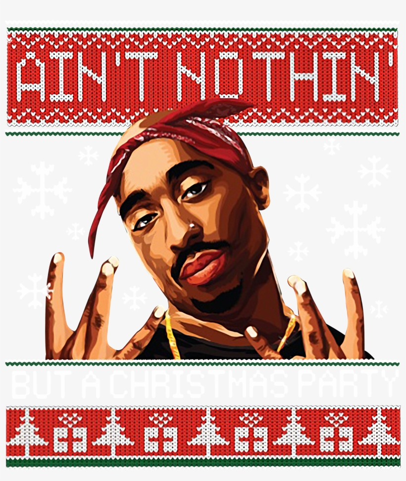 Snoop Dogg Ain't Nothin But A Christmas Party Ugly - Poster, transparent png download