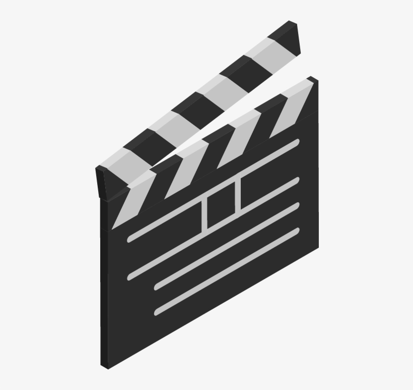 Clapper Board Isometric - Graphic Design, transparent png download