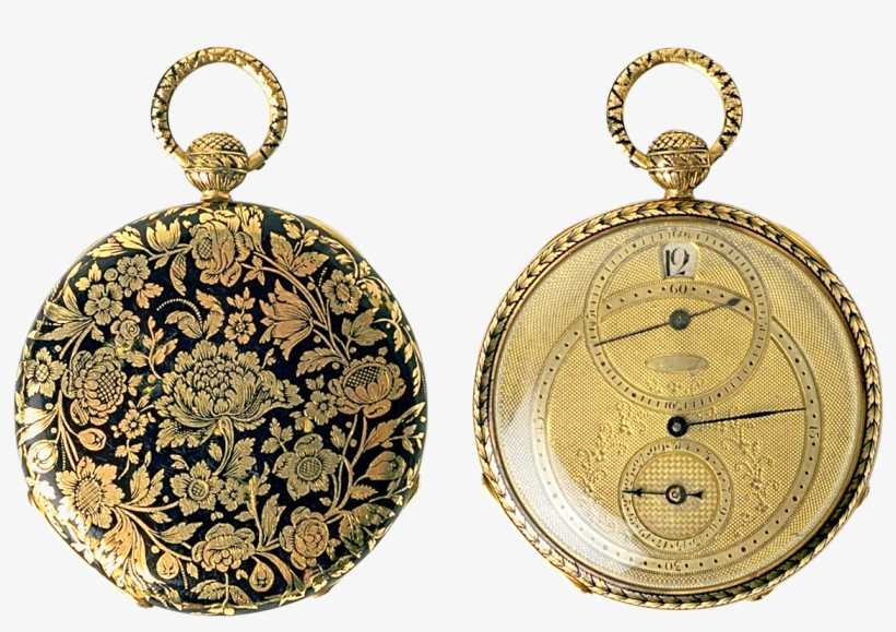 Clock Pocket Watch Gold - Pocket Watch, transparent png download