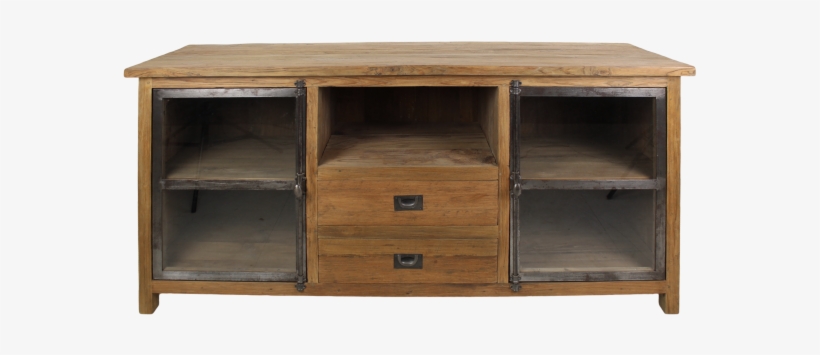 Tv Stand - 160 Cm - Reclaimed Teak/metal - Sideboard, transparent png download