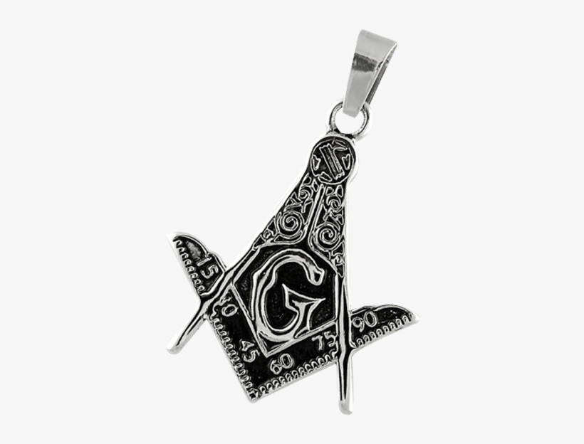 Masonic Square And Compass Pendant - Locket, transparent png download