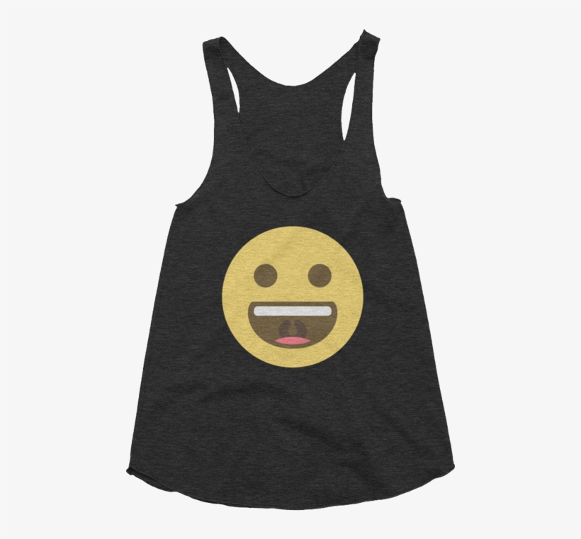 Emojione Smiley Emoji Women's Racerback Tank Top - American Apparel Tr308w Women's Triblend Racerback, transparent png download