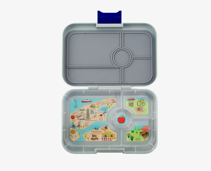 Yumbox Tapas Lunch Box 4 Compartment Flat Iron Grey - Yumbox Tapas Flat Iron Gray, transparent png download