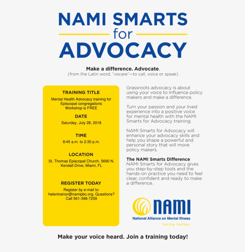 What Is Nami Florida Nami Is The Nation's Largest Grassroots - National Alliance On Mental Illness, transparent png download