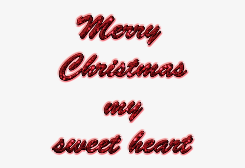 Merry Christmas My Sweet Heart - Calligraphy, transparent png download