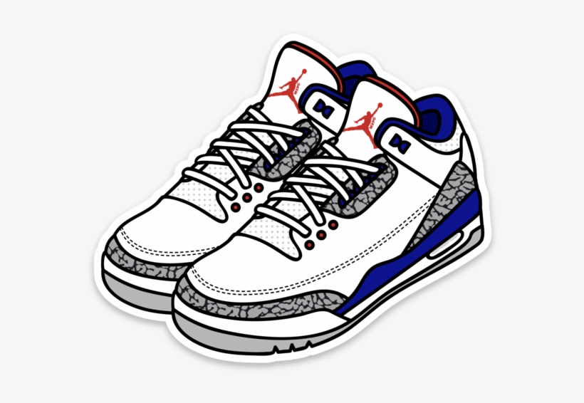 Air Jordan 3 Sticker Sneaker Sticker Png PNG Image Transparent PNG