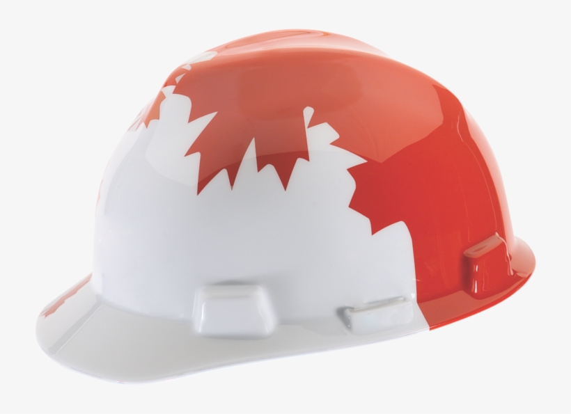 Msa Safety Msa-10050613 White Maple Leaf Hard Hat - Canada Construction Helmet, transparent png download
