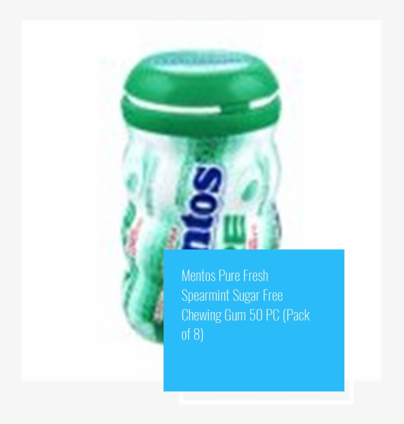 Mentos Pure Fresh Spearmint Sugar Free Chewing Gum - Mentos Chewing Gum Mint, transparent png download