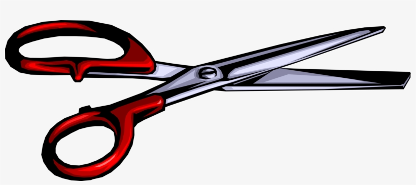 Vector Illustration Of Scissors Hand-operated Shearing - Scissors, transparent png download