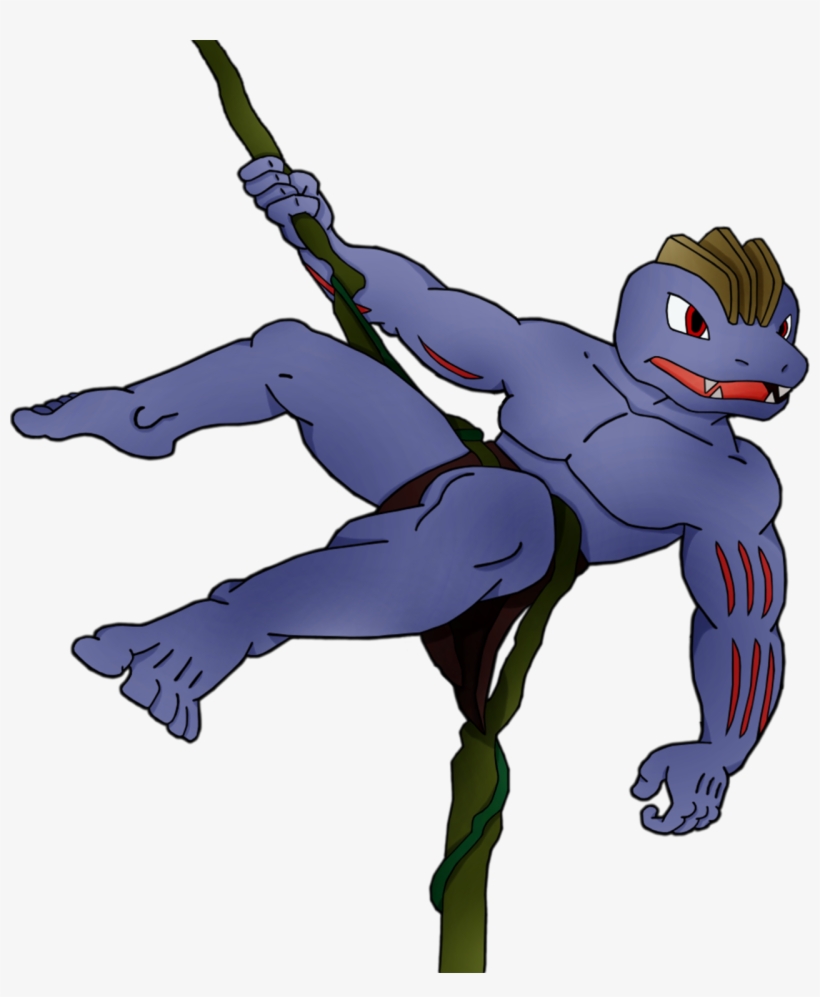 Machoke As Background By Pokemon Traceur On - Tarzan Pokemon, transparent png download