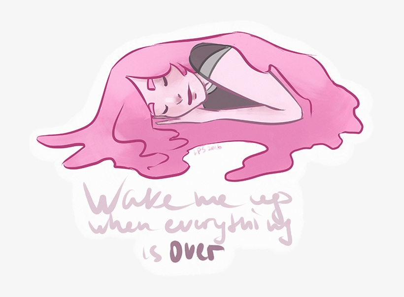 Четыре Стикера С Принцессой Бубльгум Adventure Time, - Cartoon, transparent png download