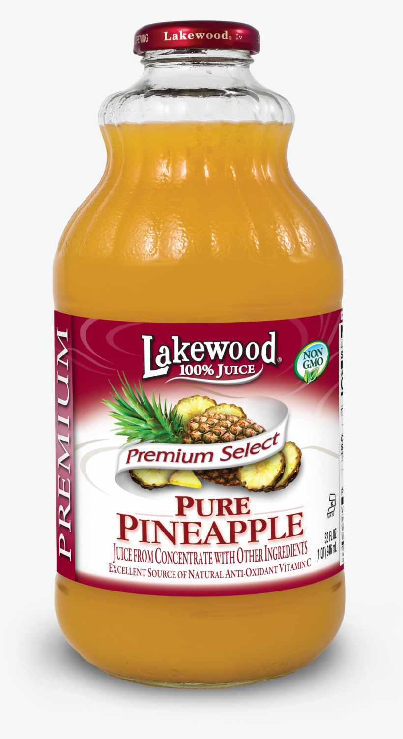 Lakewood Premium Pure Pineapple Juice, 32 Ounce (pack - Cranberry Juice Pure, transparent png download
