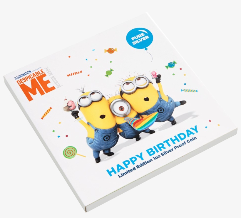 2019 $2 Minion Made Happy Birthday 1oz Silver Proof - Minions, transparent png download