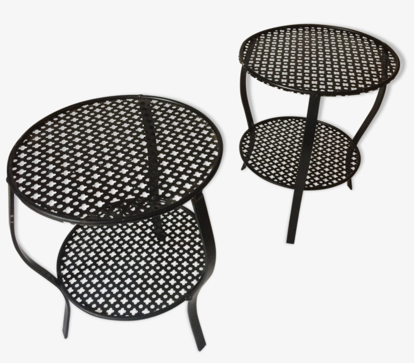 Pair Of Perforated Metal Plant Holders - Chair, transparent png download